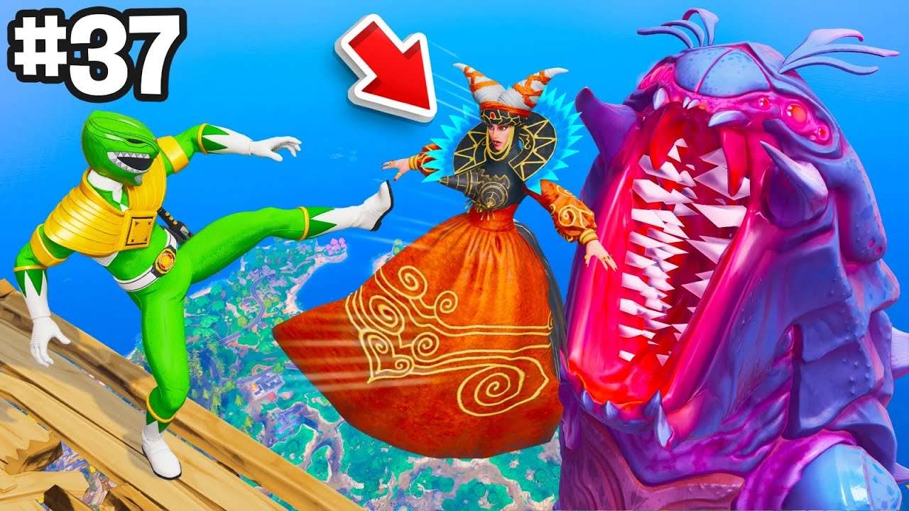 TESTEI os 47 MELHORES MITOS da NOVA TEMPORADA POWER RANGERS FORTNITE!