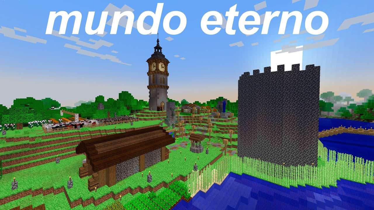 crie agora um "mundo eterno" no minecraft (forever world)