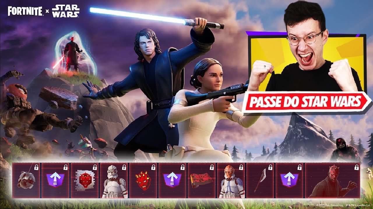 NOVO PASSE DO STAR WARS COM HABILIDADES!! - FORTNITE