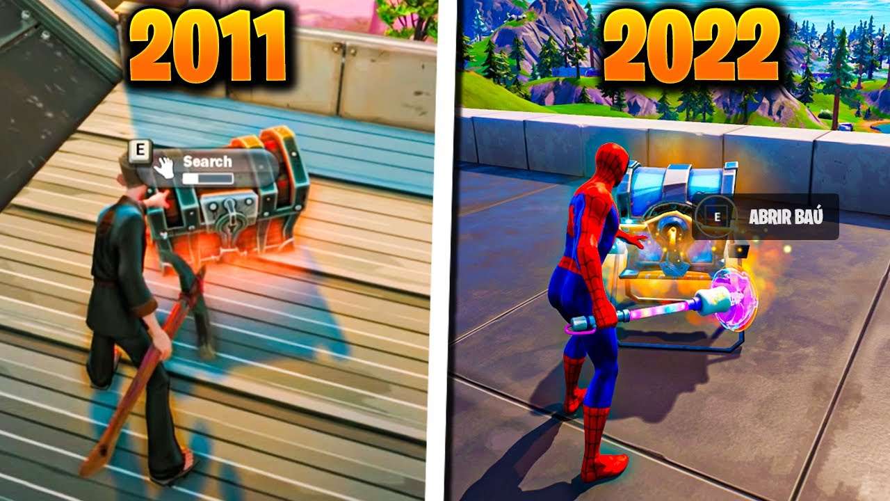 TODA A EVOLUÇÃO DO FORTNITE DE 2011 ATÉ 2022!