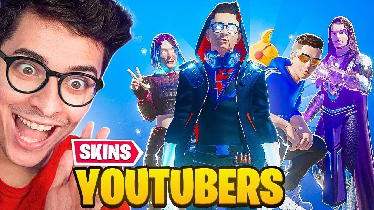 SKIN DE YOUTUBERS BRASILEIROS NO FORTNITE! #Shorts