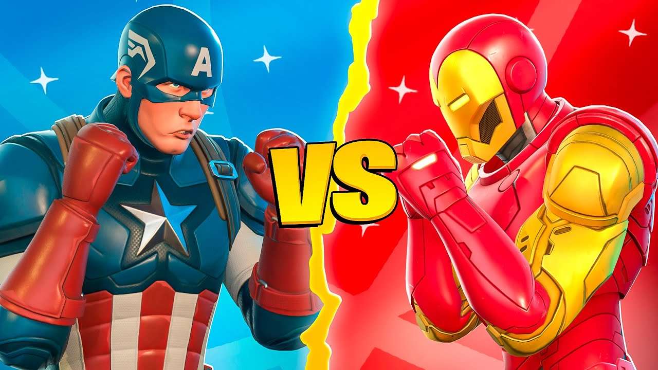 CAPITÃO AMÉRICA VS HOMEM DE FERRO NO FORTNITE