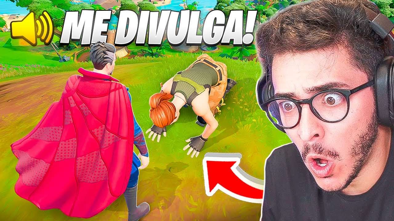 FUI JOGAR FORTNITE E ENCONTREI UM YOUTUBER!!!