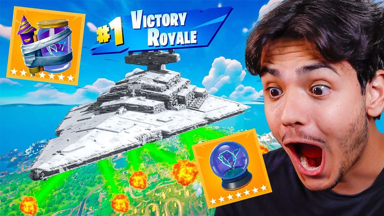 Usei a STAR DESTROYER na nova atualização do Fortnite! (insano)