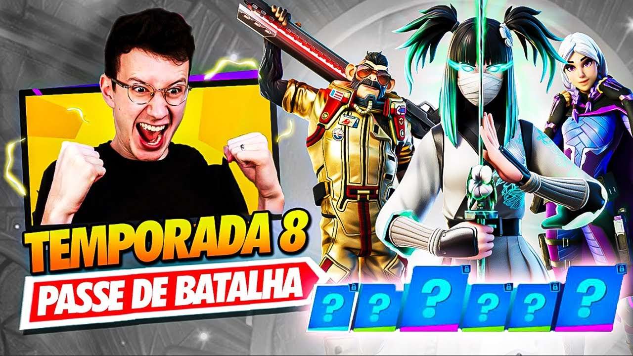 PASSE DE BATALHA COMPLETO DA TEMPORADA 8 CAPÍTULO 2 - FORTNITE