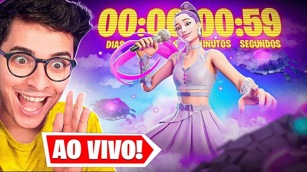 AGORA! EVENTO AO VIVO DA ARIANA GRANDE NO FORTNITE!