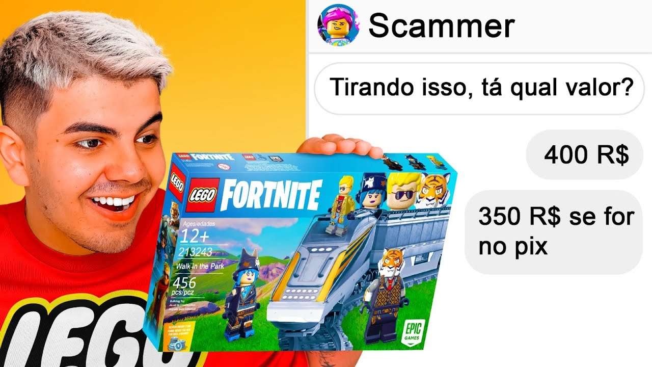 TROLLEI um SCAMMER que TENTOU VENDER um LEGO de FORTNITE! (KKKKKKKKKKKKKKKK)