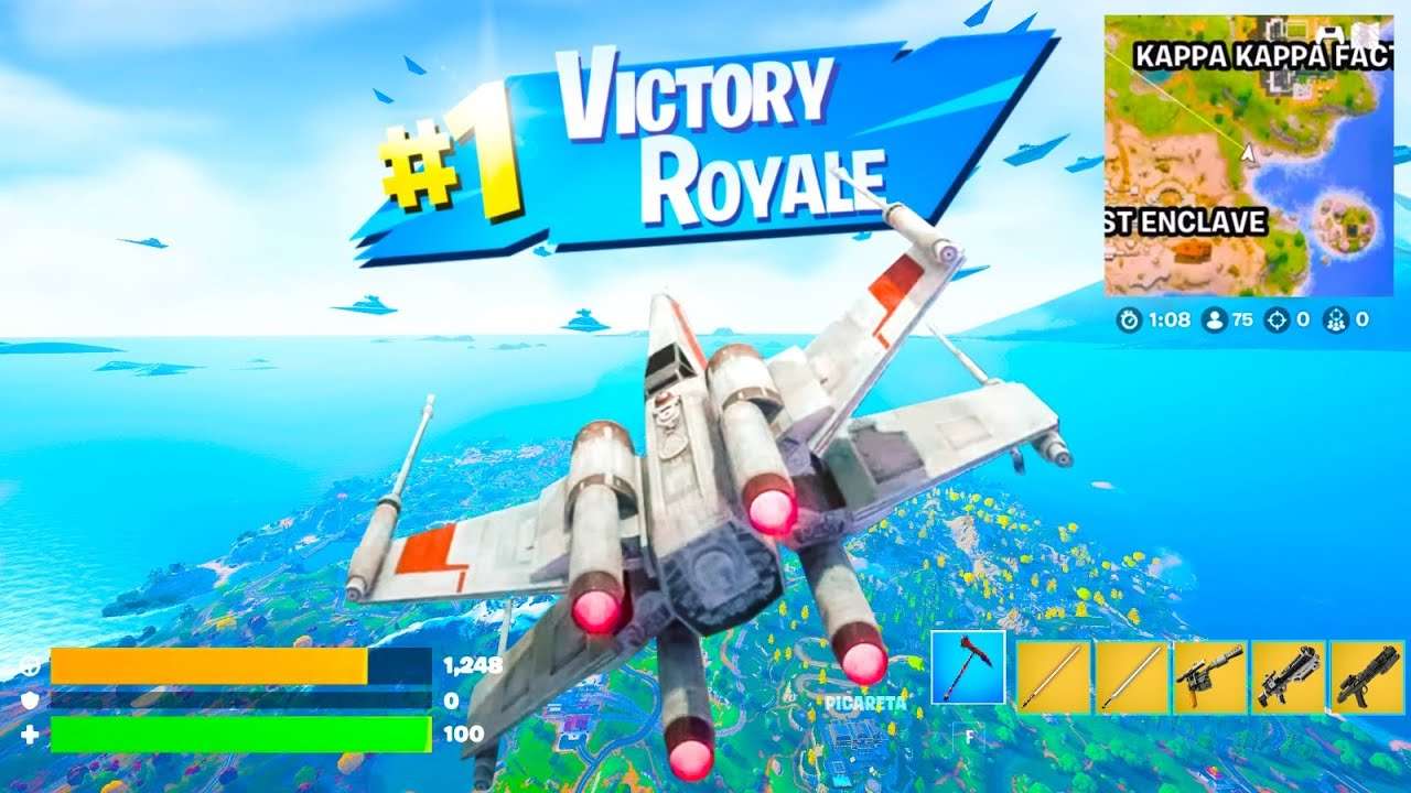 USEI TODOS OS ITENS MÍTICOS DA NOVA TEMPORADA! - FORTNITE X STAR WARS