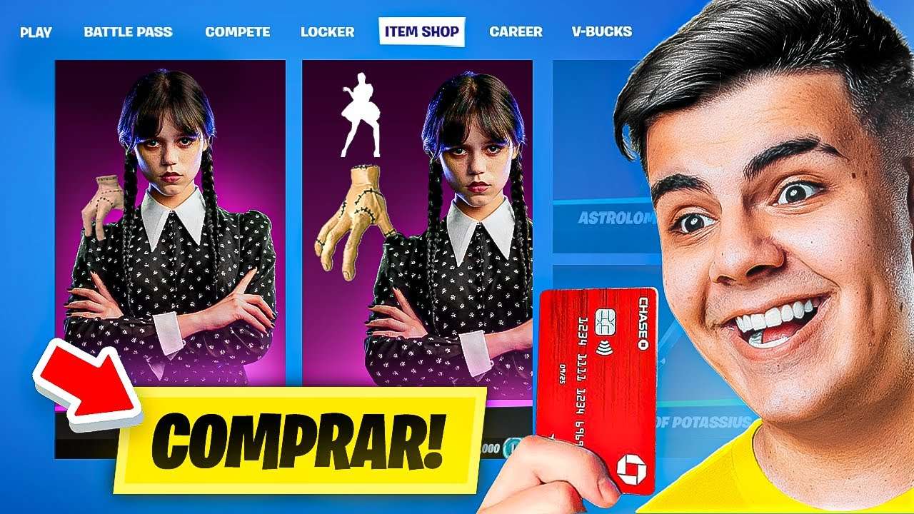 WANDINHA ADAMS ESTÁ NO FORTNITE...