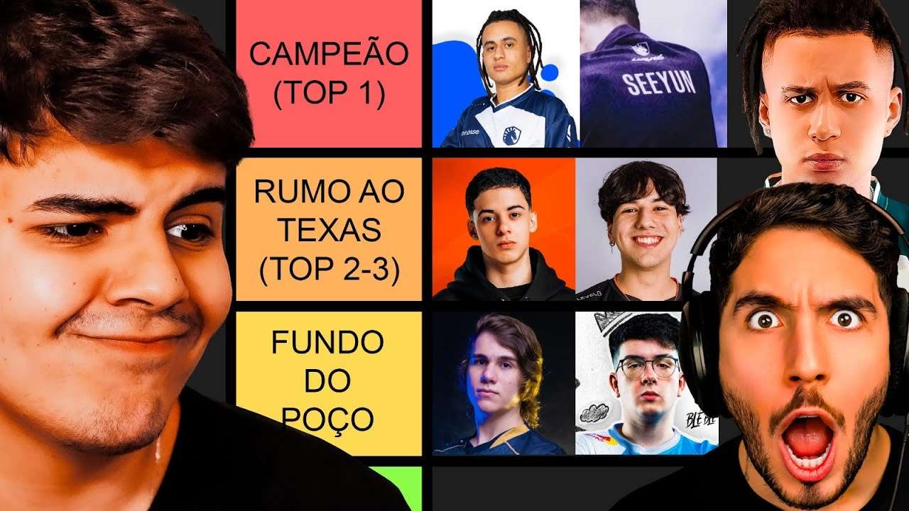 QUEM SERÁ CAMPEÃO DESSA FNCS?! - TIERLIST ft. @Felipersa e @oLuii