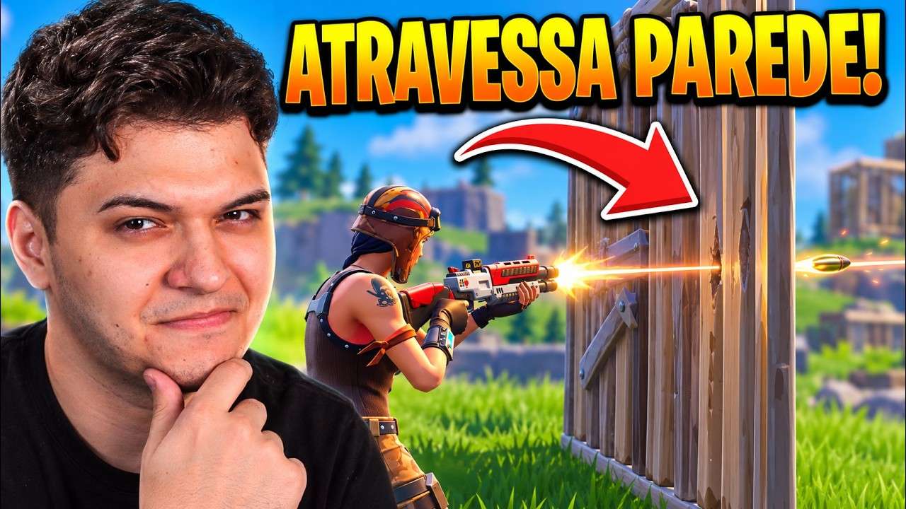 USEI o BUG de ATIRAR ATRAVÉS da PAREDE PRA GANHAR! Fortnite