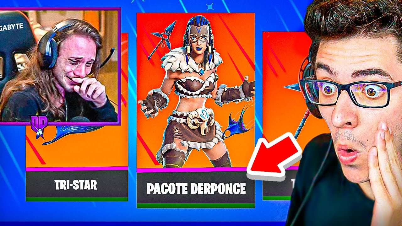 ELE RECEBEU UMA HOMENAGEM DO FORTNITE E CHOROU!!