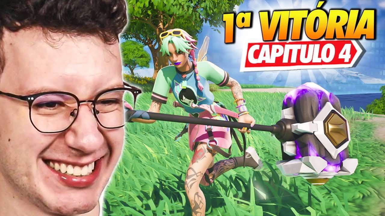 MARTELO = 1ª WIN! MELHOR ARMA DO CAPÍTULO 4!! FORTNITE