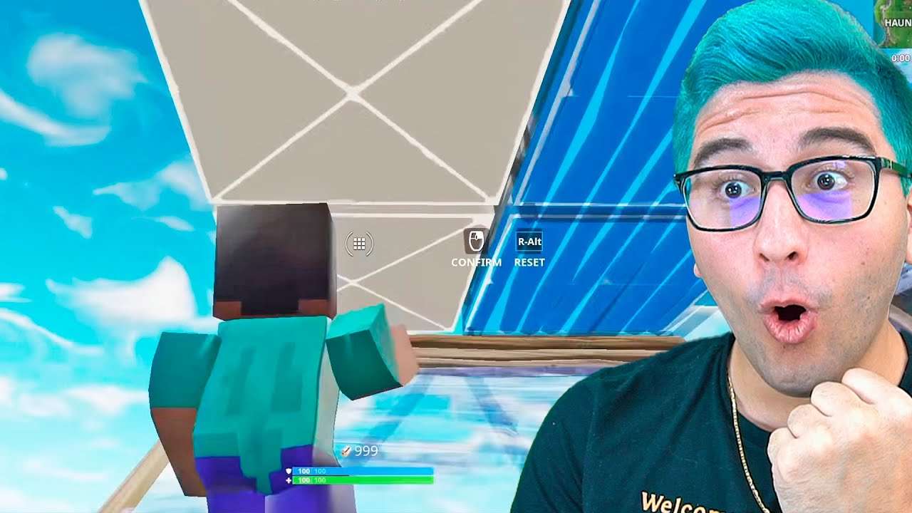 Fortnite x Minecraft Nova Parceria e Skin Grátis..