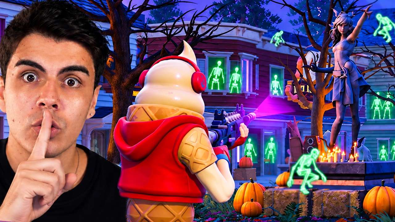 100 JOGADORES no ESCONDE-ESCONDE MAIS ASSUSTADOR DO FORTNITE! 🎃