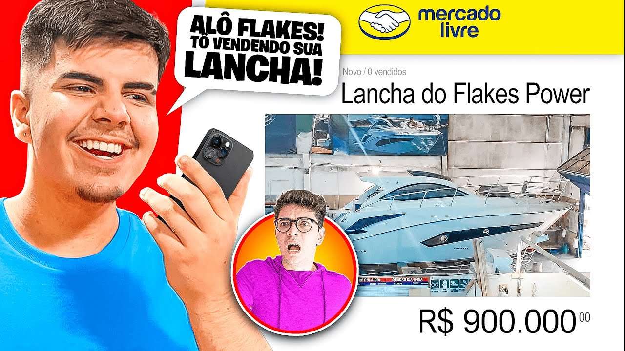 VENDI A LANCHA DO FLAKES! ANUNCIEI COISAS DA HERO BASE NO MERCADO LIVRE!