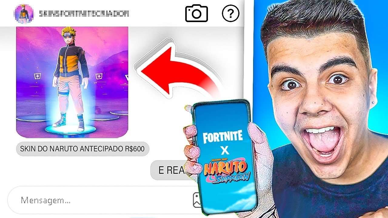 LOJA DE SKINS DO NARUTO! TROLLEI SCAMMER DO NARUTO X FORTNITE!