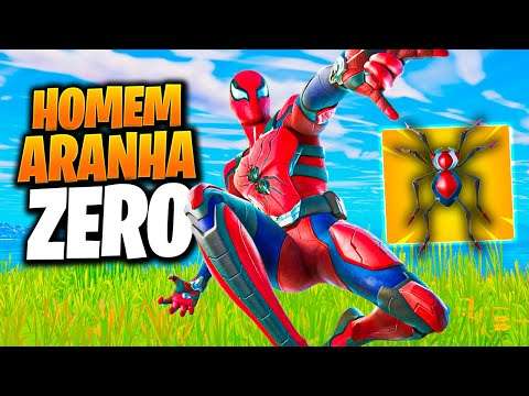 DESAFIO COM A NOVA SKIN DO *HOMEM ARANHA ZERO* no FORTNITE!