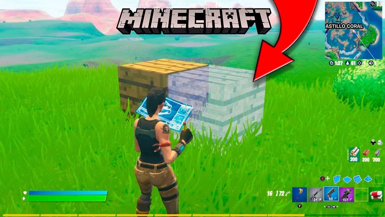 Colocaram Minecraft dentro do Fortnite!