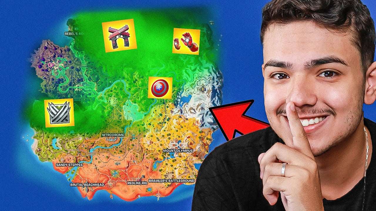 MAPA da TEMPORADA 4 da MARVEL no FORTNITE!