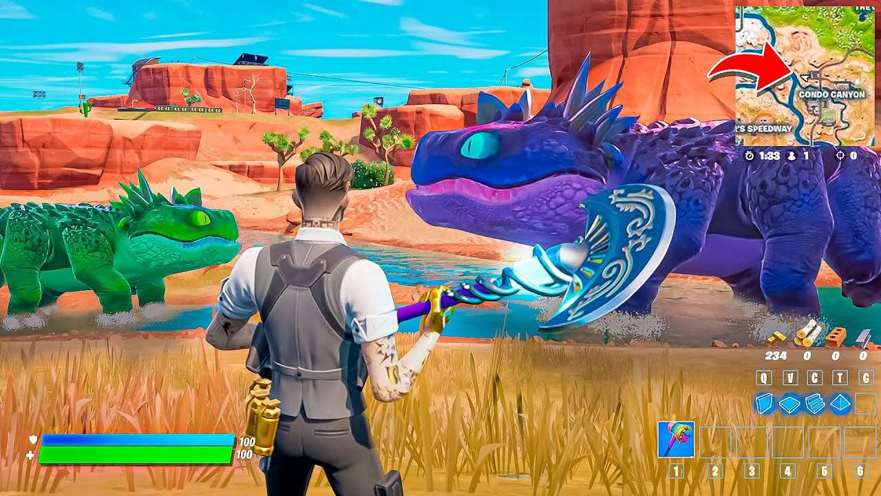 NOVA ATUALIZAÇÃO do DINOSSAURO NO FORTNITE CAPÍTULO 3