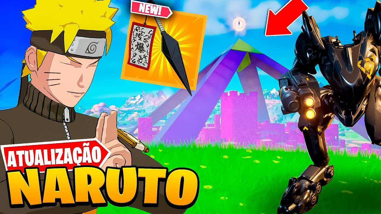 TUDO SOBRE ATUALIZAÇÃO NARUTO DO FORTNITE! (Time 7, Novos Locais do Mapa, Item Mítico)