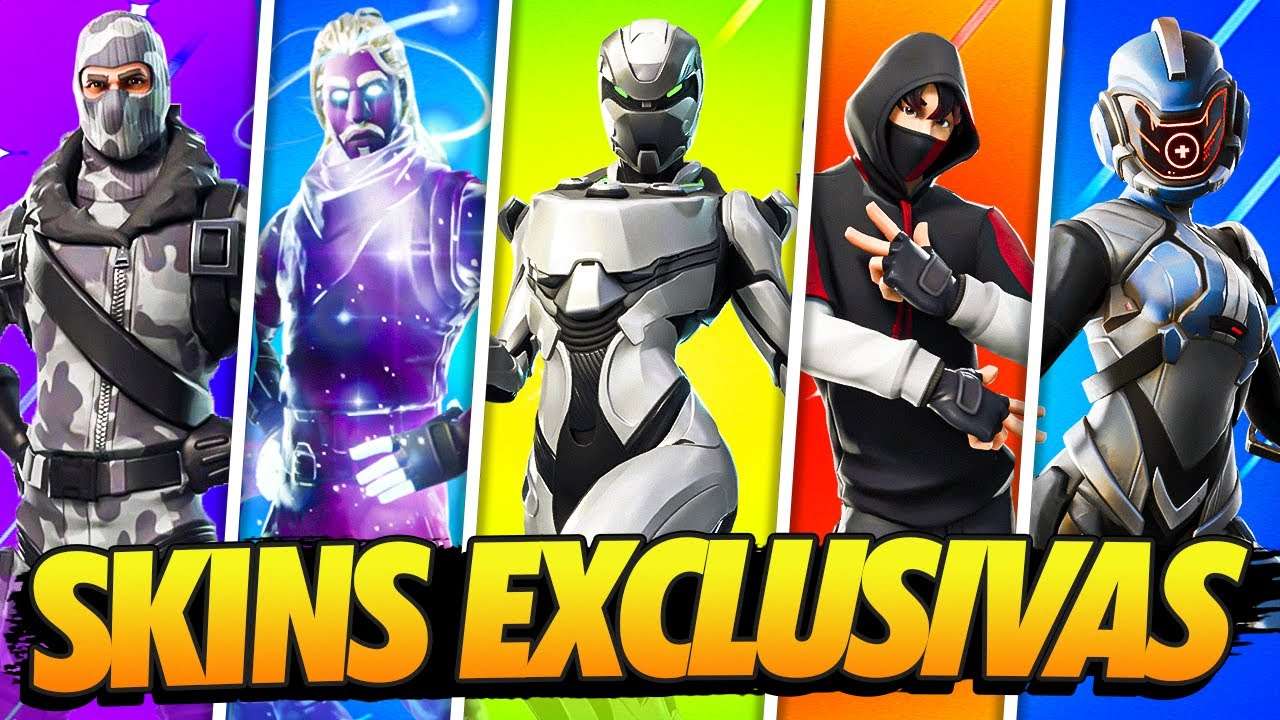 *TODAS* AS SKINS EXCLUSIVAS DA HISTÓRIA DO FORTNITE