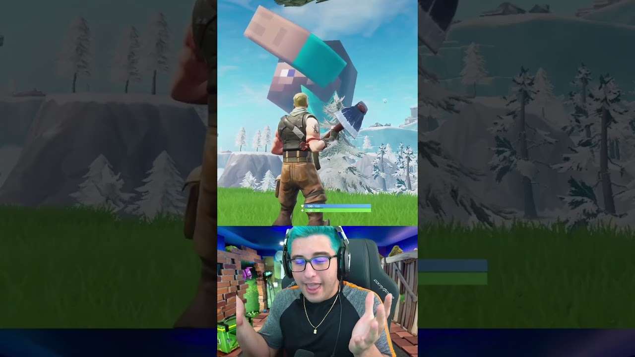 O FORTNITE PASSOU DOS LIMITES..! Minecraft X Fortnite