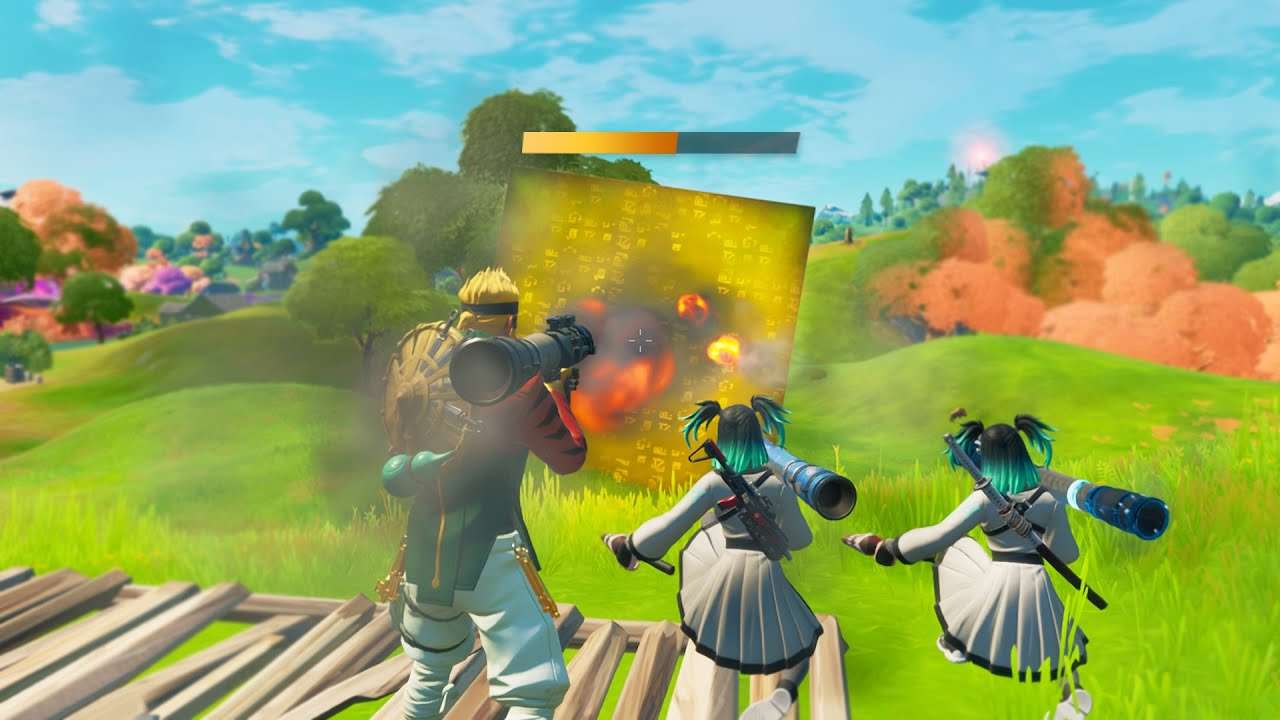 Consegui QUEBRAR o Cubo Gigante Dourado No Fortnite.. (Temporada 8)