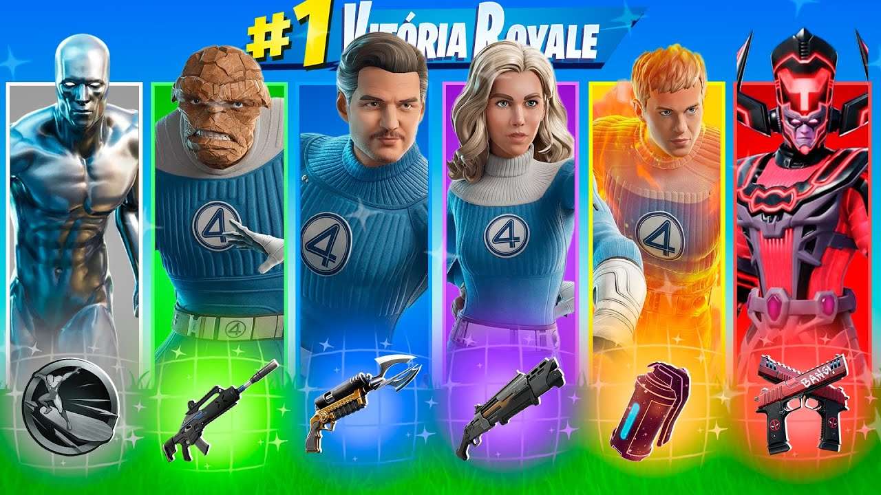 Desafio *ALEATÓRIO* QUARTETO FANTÁSTICO Chefe Mítico no Fortnite!