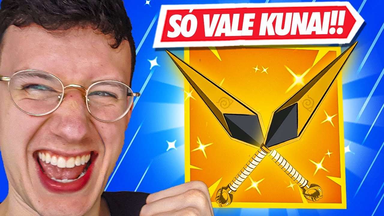 DESAFIO NARUTO: SÓ VALE KUNAI EXPLOSIVA!!! - FORTNITE