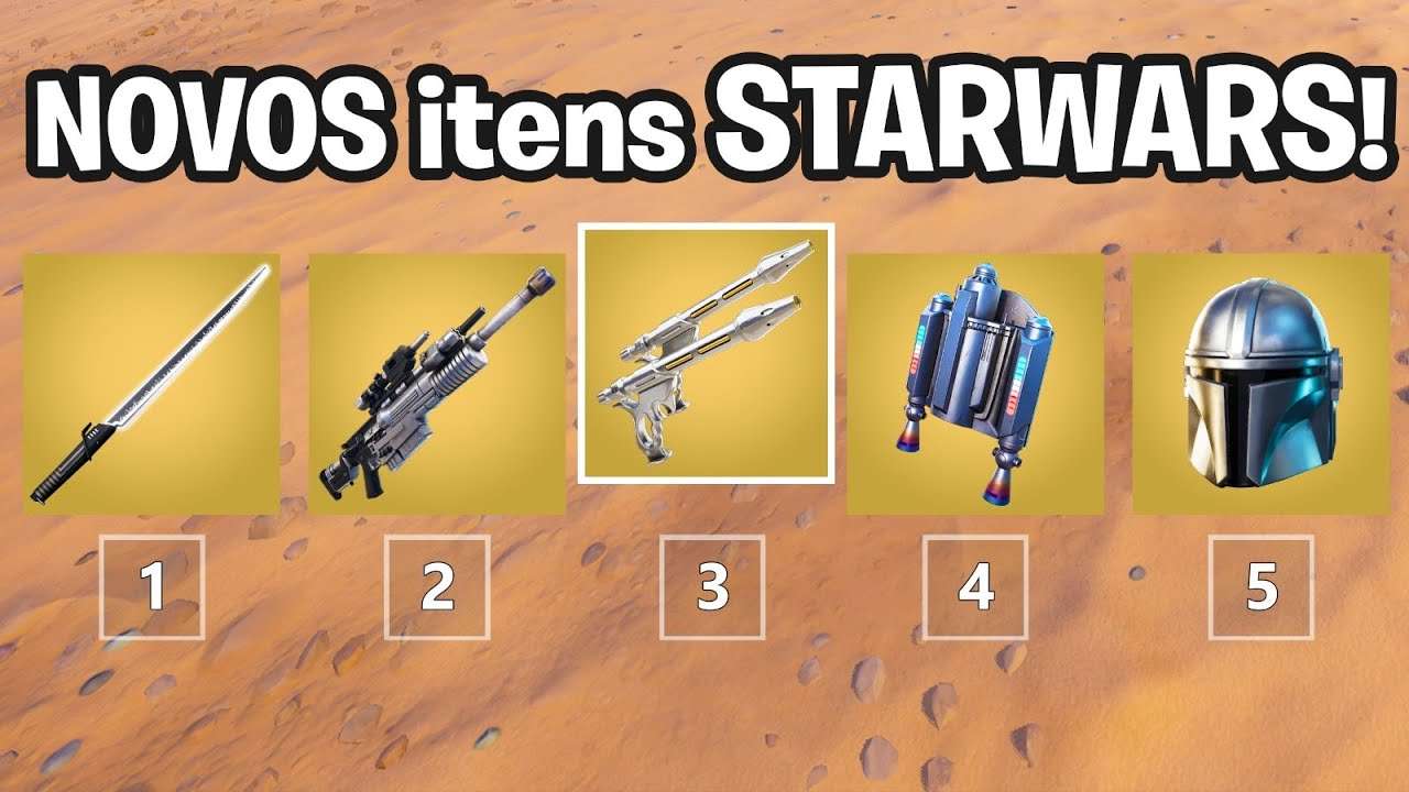 ATUALIZOU! NOVOS ITENS MANDALORIANOS NO FORTNITE X STAR WARS!