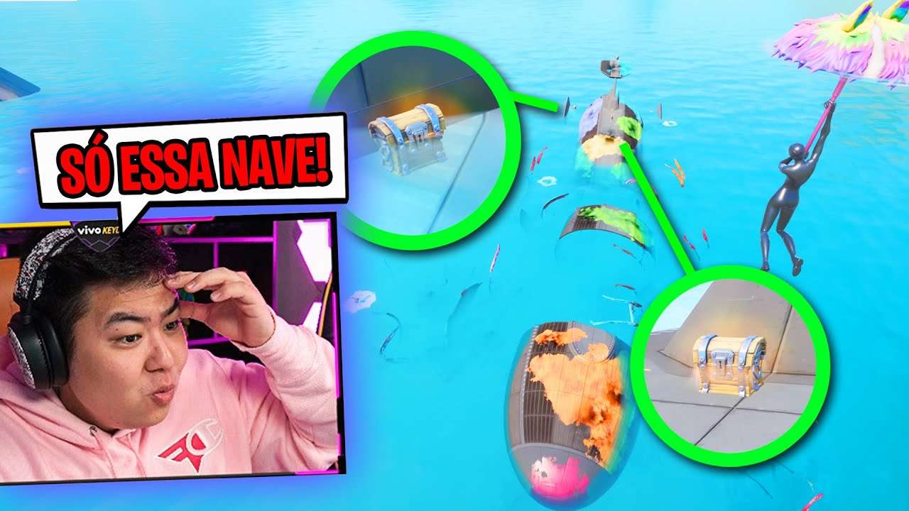 SÓ vale itens dessa NAVE DESTRUÍDA!! *dei sorte?* | FORTNITE