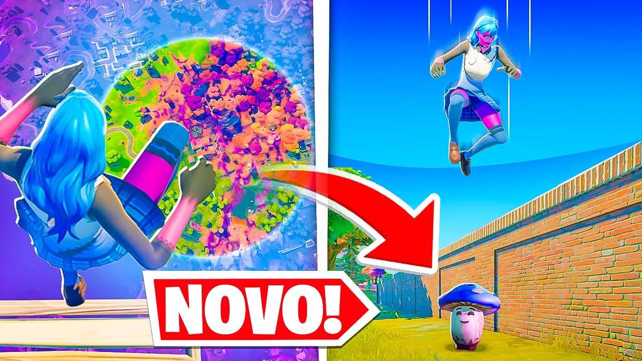 PULEI QUEDA MÁXIMA NO NOVO COGUMELO BUDDY! *RECEBE DANO DE QUEDA?* - FORTNITE VERDADE OU MENTIRA