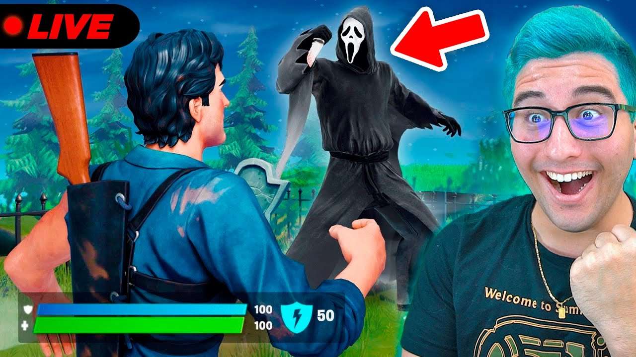 QUEBRANDO MITOS NO FORTNITE HALLOWEEN SKIN GRATIS - LIVE INTENSO VOLTOU!