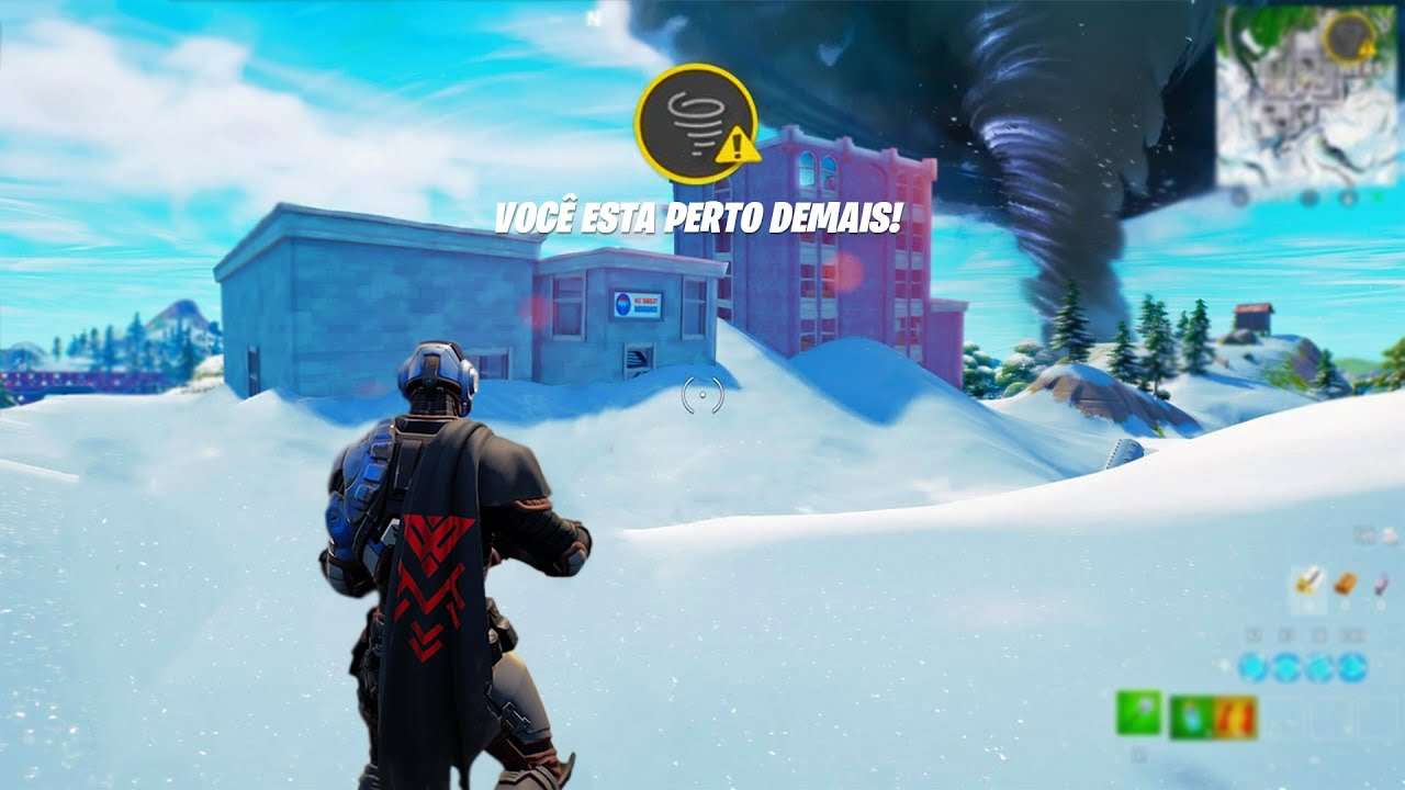ENTREI DENTRO Do TORNADO FORTNITE EVENTO AO VIVO RESGATE SKIN GRATIS!