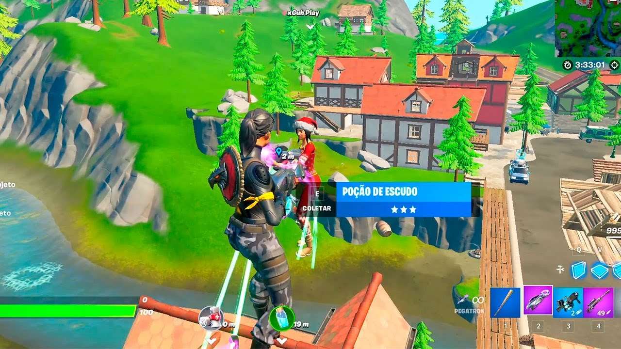 voar com o mini shield no fortnite😎😱 #Shorts