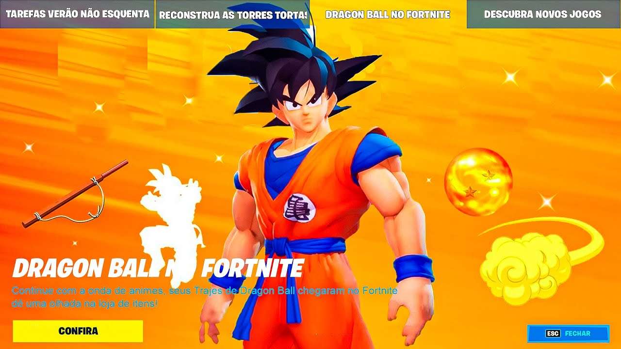 TUDO sobre DRAGON BALL x Fortnite! Todas Novidades e Vazamentos Sobre a Parceria de Dragon Ball