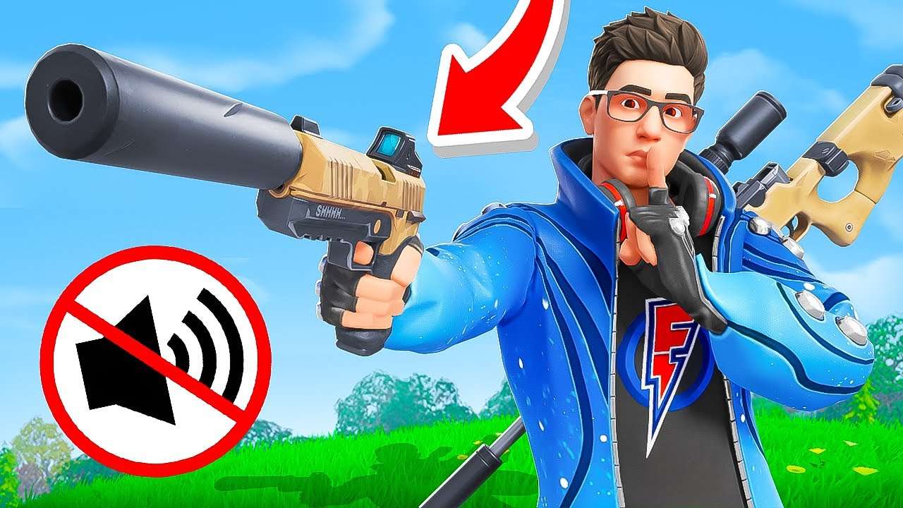 SILÊNCIO! DESAFIO SÓ ARMA SILENCIADA DO FORTNITE