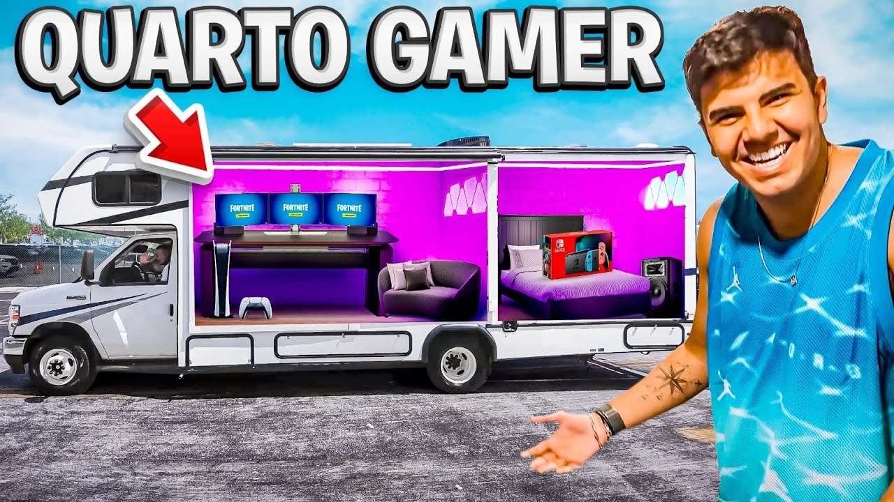 FIZ UM QUARTO GAMER NO NOSSO MOTORHOME!