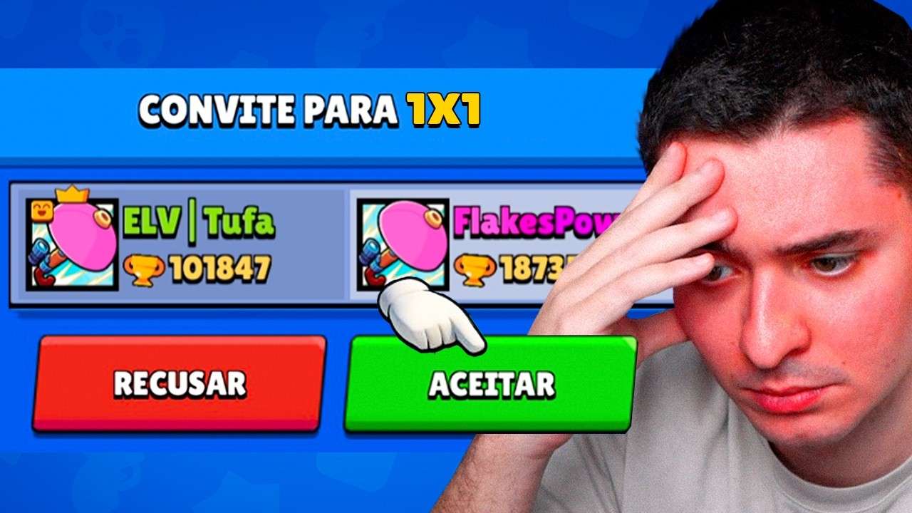 UM PRO PLAYER ME CHAMOU PRO X1... Brawl Stars