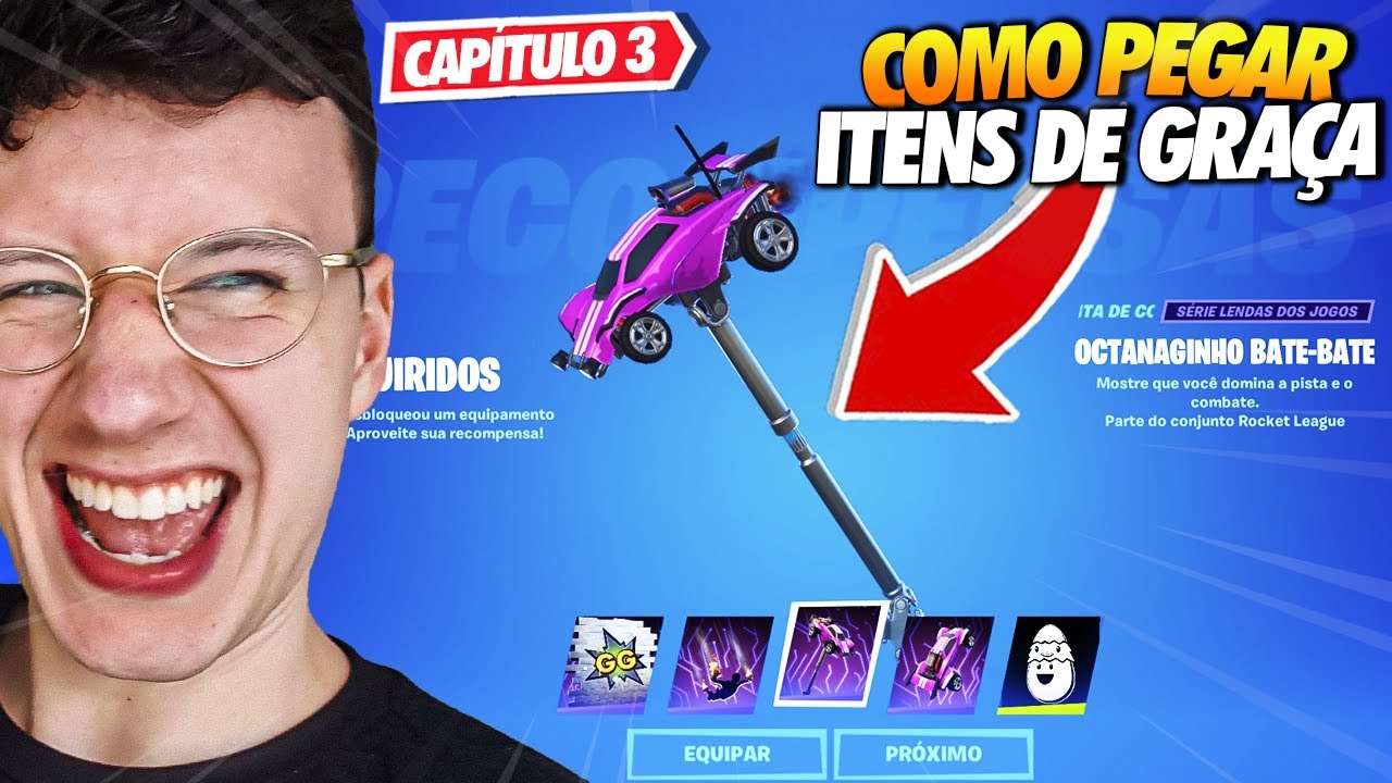 COMO GANHAR PICARETA, MOCHILA E RASTRO GRATUITOS NO FORTNITE!!