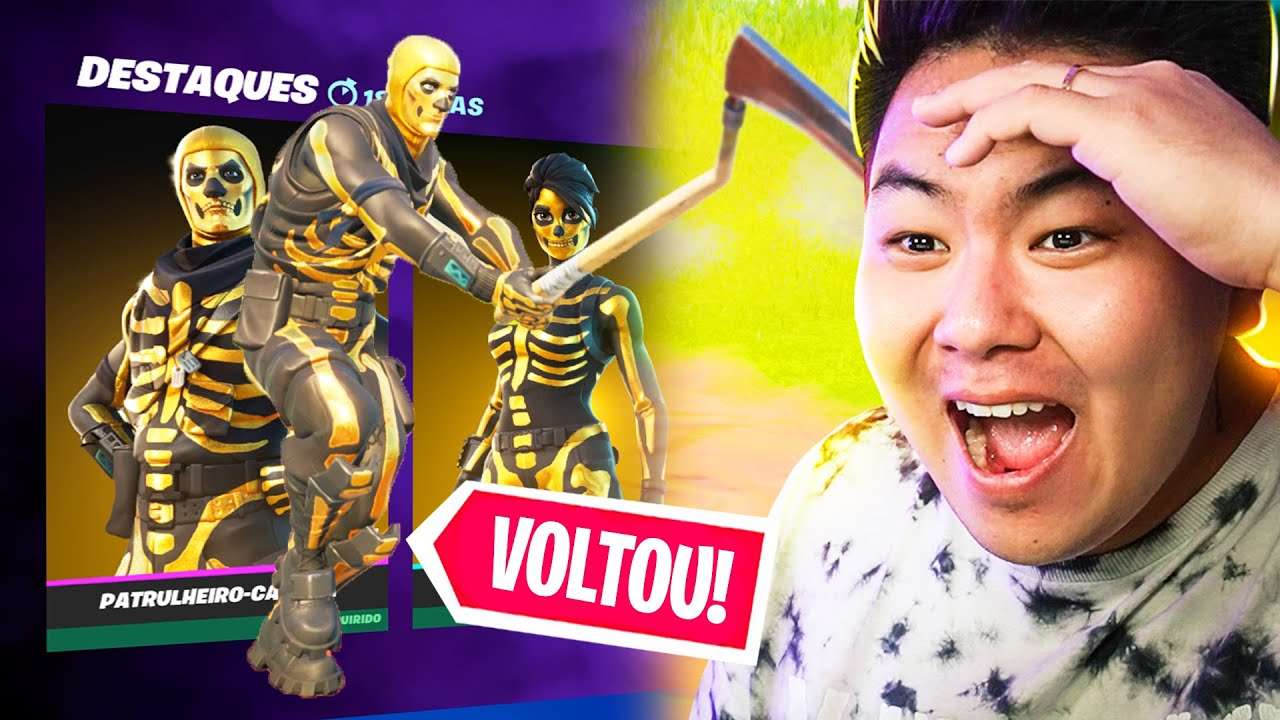 ELE VOLTOU!! O NOVO ESTILO DOURADO ESTÁ INCRÍVEL!! | FORTNITE