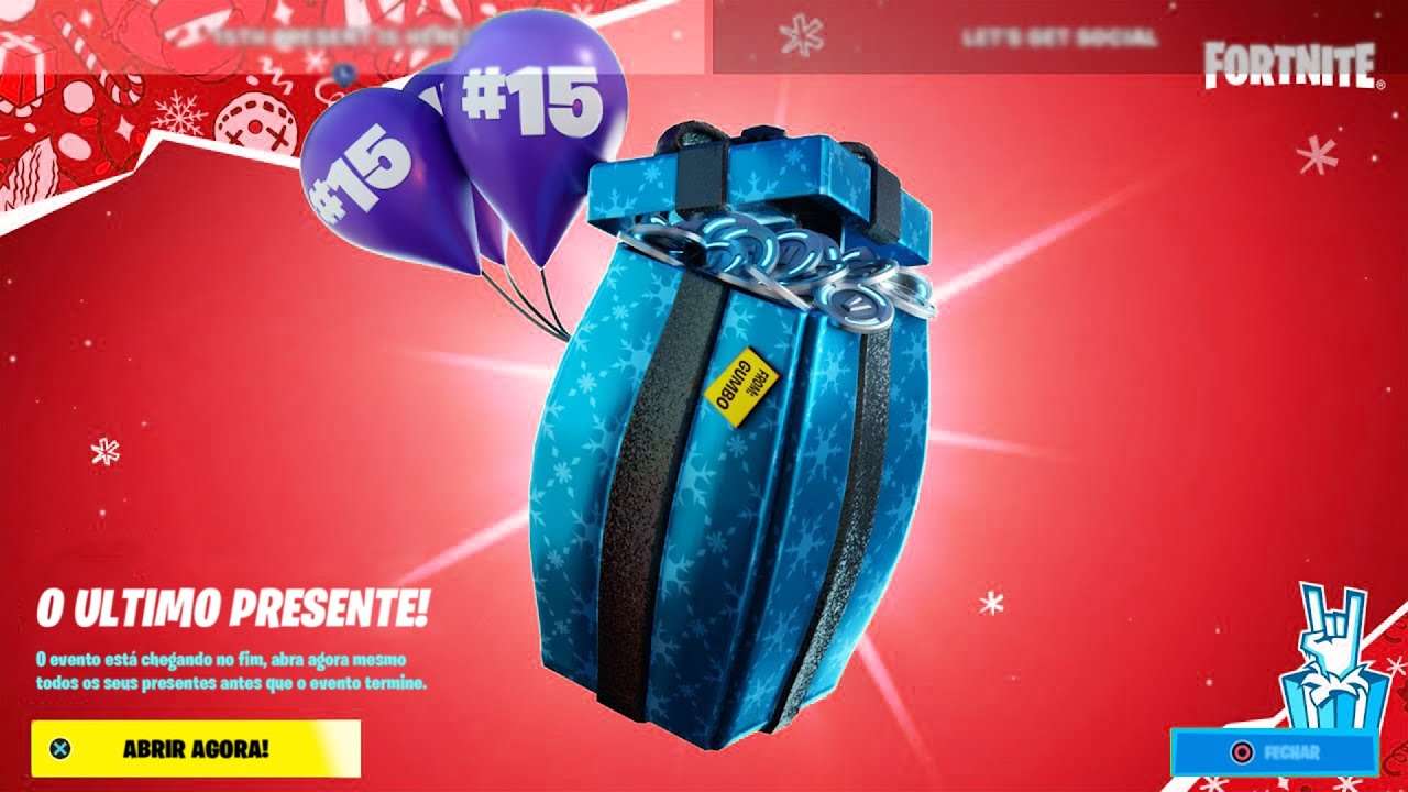 RESGATE AGORA SKIN GRATIS NO FORTNITE EVENTO AO VIVO..! (ABRINDO TODOS OS PRESENTES FORTNITE 2022)