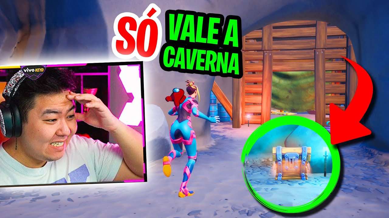 SÓ VALE ITEM DA CAVERNA SECRETA DA CACHOEIRA!! *que não é mais secreta...* | FORTNITE