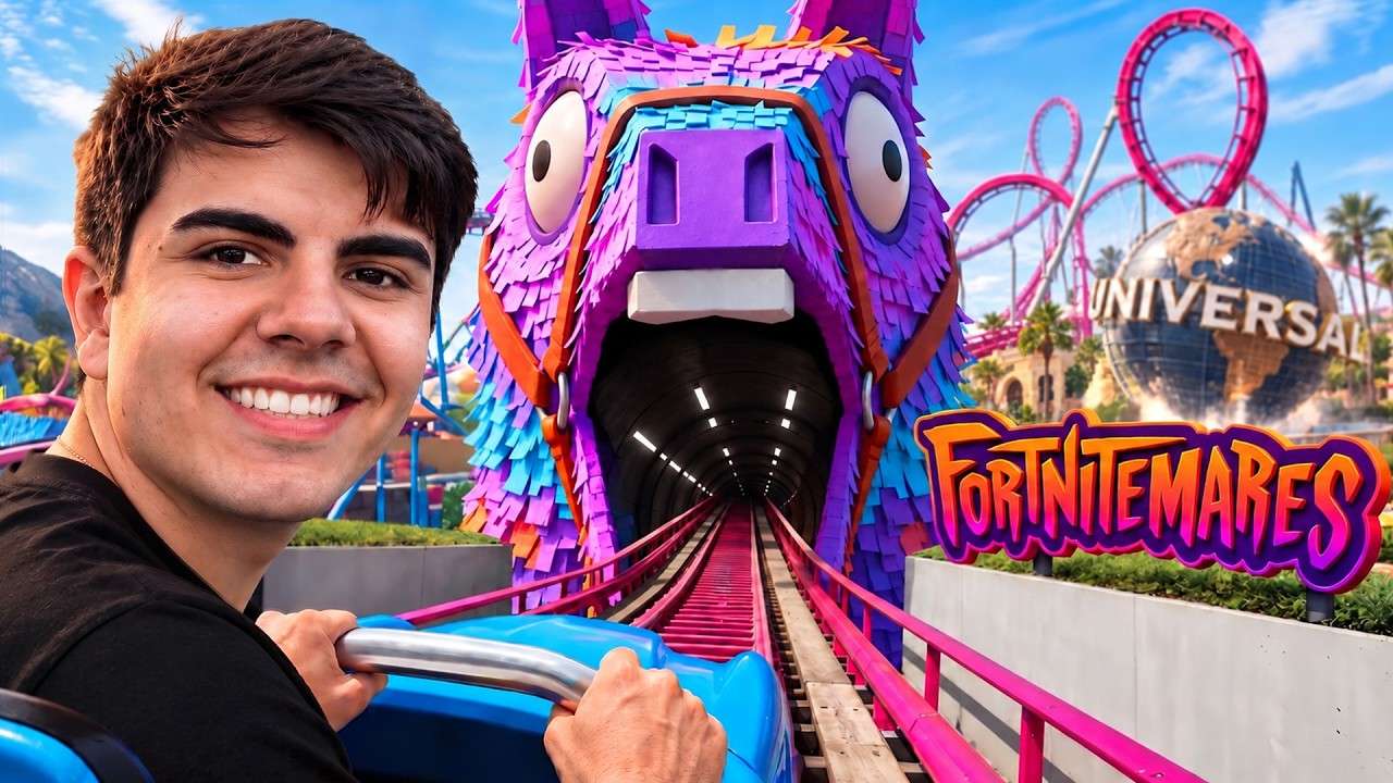 FUI NO PARQUE DO FORTNITE X UNIVERSAL (FORTNITEMARES)