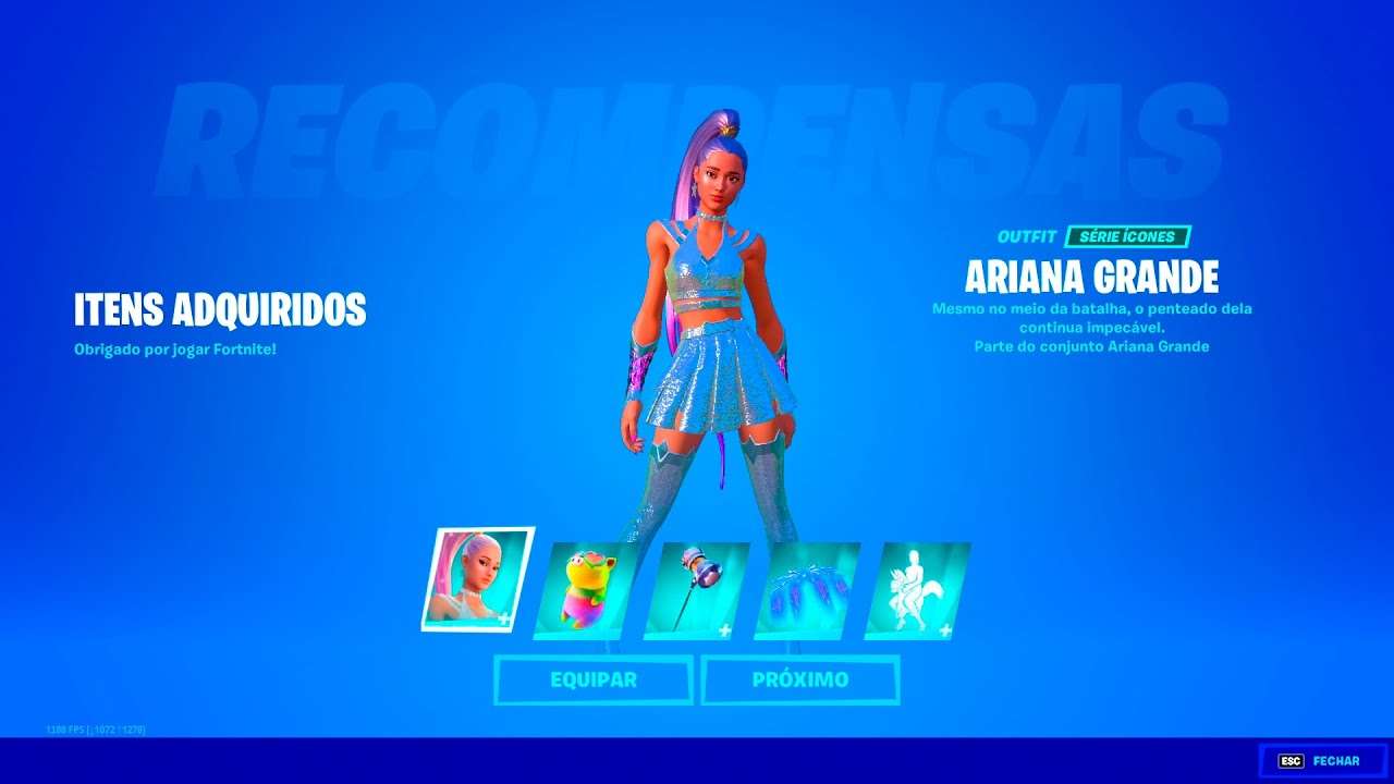 Veja como foi o show de Ariana Grande em Fortnite