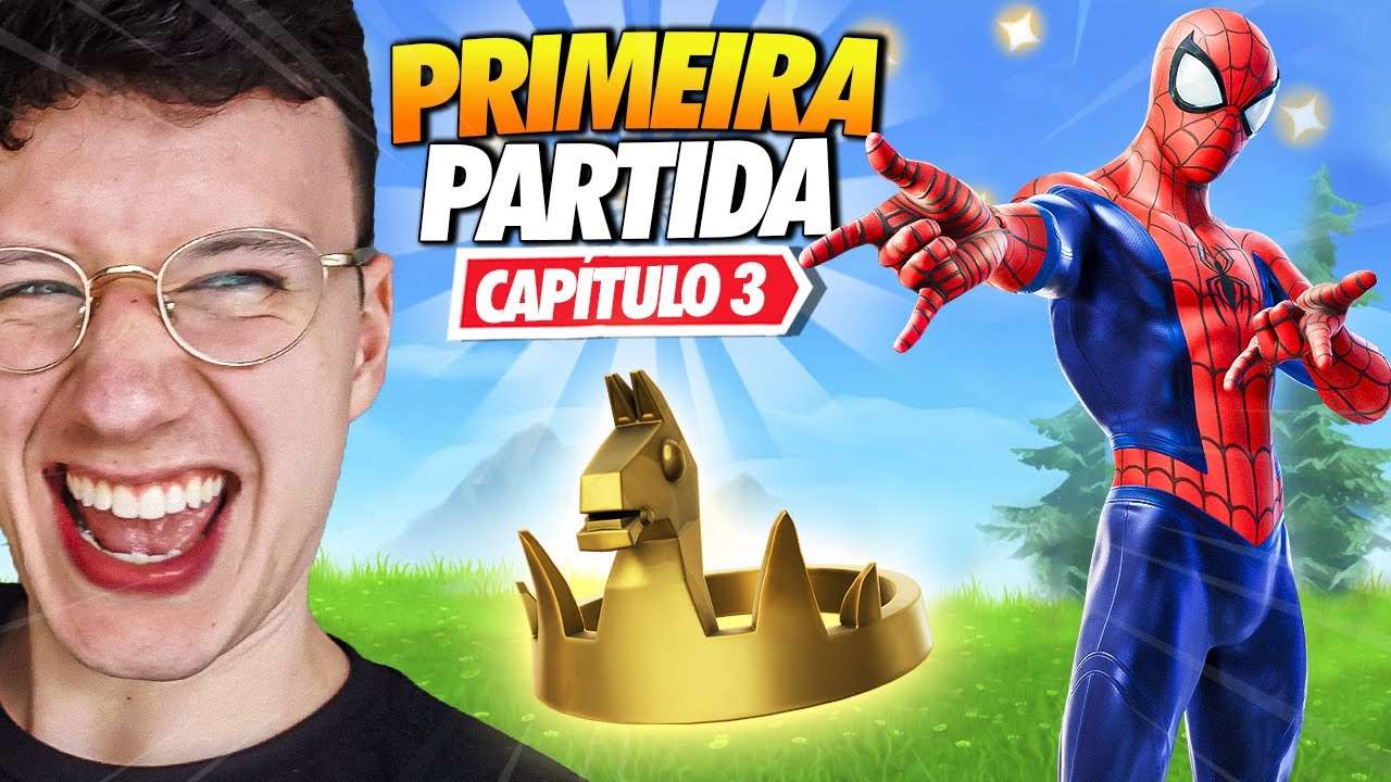 MINHA PRIMEIRA PARTIDA DO CAPÍTULO 3 TEMPORADA 1 - FORTNITE!