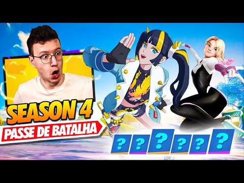 PASSE DE BATALHA COMPLETO TEMPORADA 4 CAPITULO 3 - FORTNITE