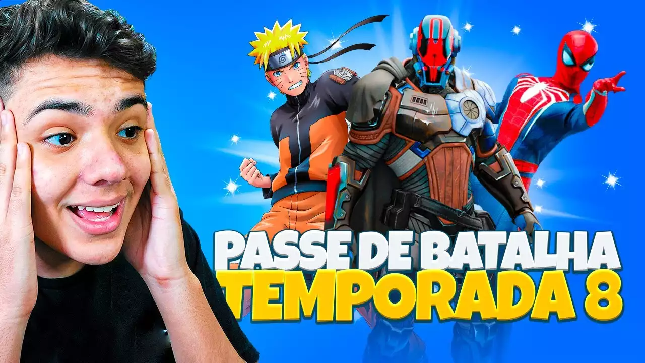 MONTEI o PASSE de BATALHA da TEMPORADA 8 no FORTNITE